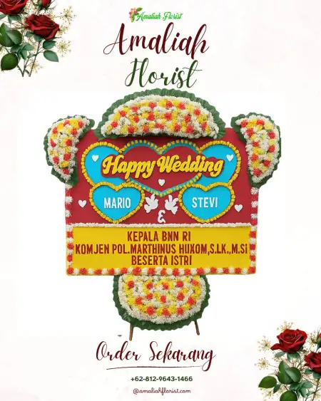 Papan Bunga Pernikahan Pahesan